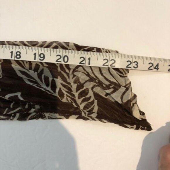 Chico's Brown Tropical Swim Cover Tie Front Sheer Beach Size 2 Marianne MSRP$108 - Picture 10 of 12